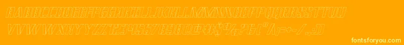 covertopsoutital Font – Yellow Fonts on Orange Background