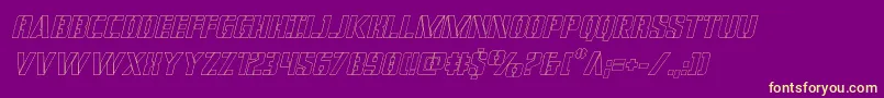 covertopsoutital Font – Yellow Fonts on Purple Background