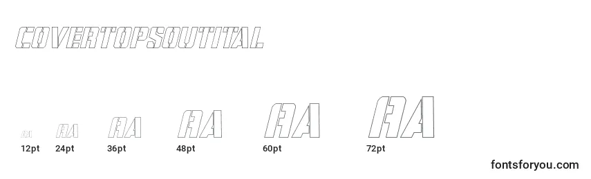 Размеры шрифта Covertopsoutital (124082)