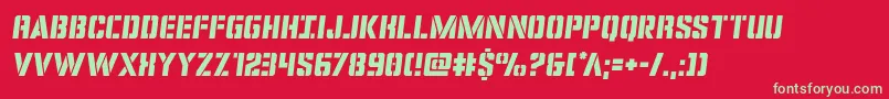 covertopssemital Font – Green Fonts on Red Background