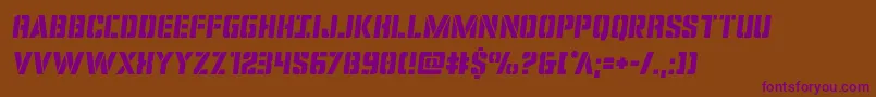 covertopssemital Font – Purple Fonts on Brown Background