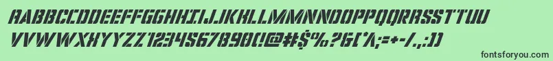 Шрифт covertopssuperital – чёрные шрифты на зелёном фоне