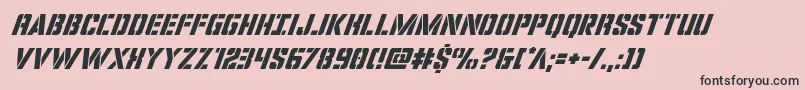 フォントcovertopssuperital – ピンクの背景に黒い文字