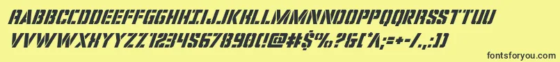 Шрифт covertopssuperital – чёрные шрифты на жёлтом фоне