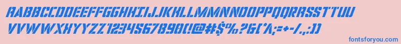 covertopssuperital Font – Blue Fonts on Pink Background