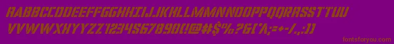 Шрифт covertopssuperital – коричневые шрифты на фиолетовом фоне