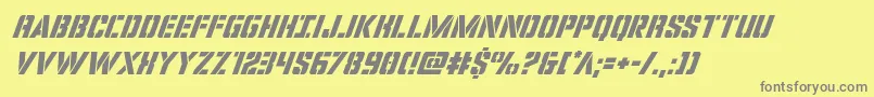 covertopssuperital-fontti – harmaat kirjasimet keltaisella taustalla