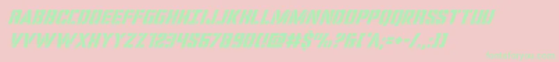 covertopssuperital Font – Green Fonts on Pink Background