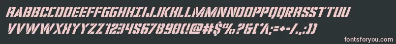 covertopssuperital Font – Pink Fonts on Black Background