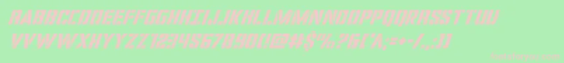 covertopssuperital Font – Pink Fonts on Green Background