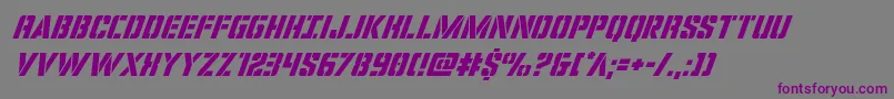 Шрифт covertopssuperital – фиолетовые шрифты на сером фоне