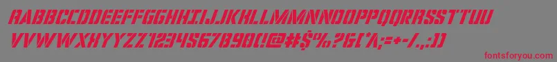 covertopssuperital Font – Red Fonts on Gray Background