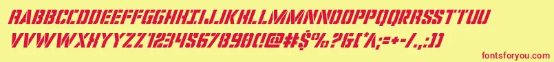 covertopssuperital Font – Red Fonts on Yellow Background