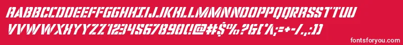 covertopssuperital Font – White Fonts on Red Background