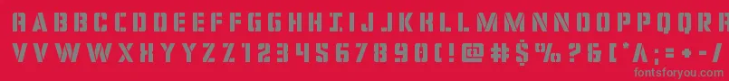 covertopstitle Font – Gray Fonts on Red Background