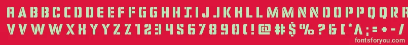 covertopstitle Font – Green Fonts on Red Background