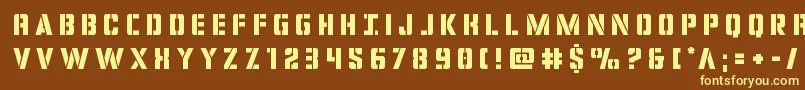 covertopstitle Font – Yellow Fonts on Brown Background