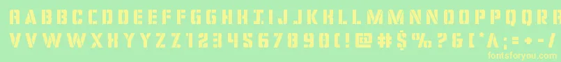 フォントcovertopstitle – 黄色の文字が緑の背景にあります