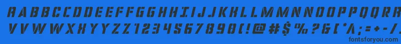 covertopstitleital Font – Black Fonts on Blue Background
