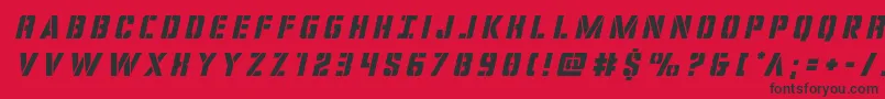 covertopstitleital Font – Black Fonts on Red Background