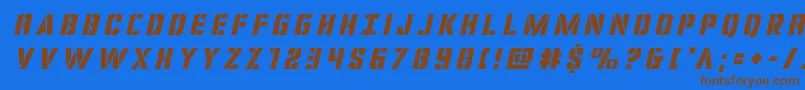covertopstitleital Font – Brown Fonts on Blue Background