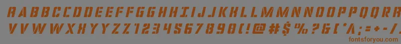 covertopstitleital Font – Brown Fonts on Gray Background