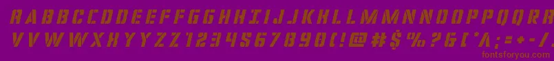 covertopstitleital Font – Brown Fonts on Purple Background