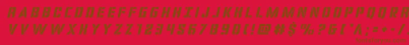 フォントcovertopstitleital – 赤い背景に茶色の文字