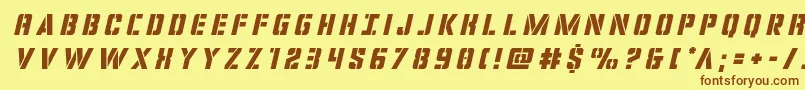 Шрифт covertopstitleital – коричневые шрифты на жёлтом фоне