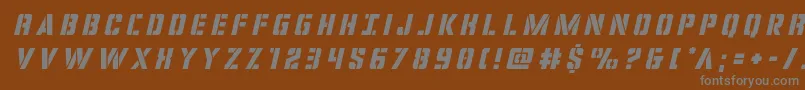 Шрифт covertopstitleital – серые шрифты на коричневом фоне