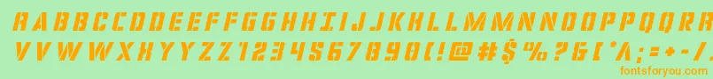 covertopstitleital Font – Orange Fonts on Green Background