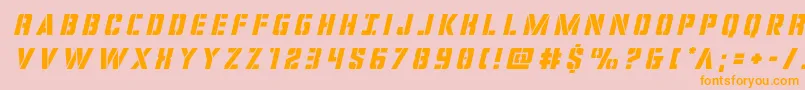 covertopstitleital Font – Orange Fonts on Pink Background