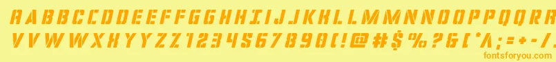 covertopstitleital Font – Orange Fonts on Yellow Background