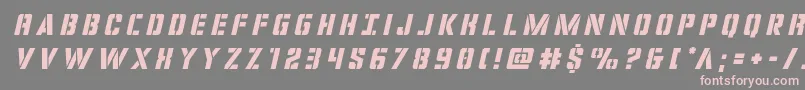 covertopstitleital Font – Pink Fonts on Gray Background