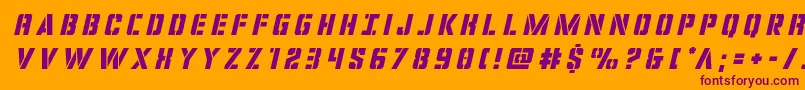 covertopstitleital Font – Purple Fonts on Orange Background