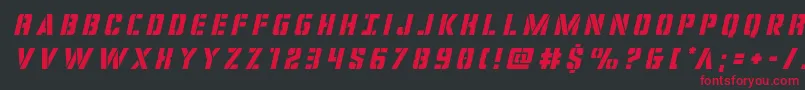 covertopstitleital Font – Red Fonts on Black Background
