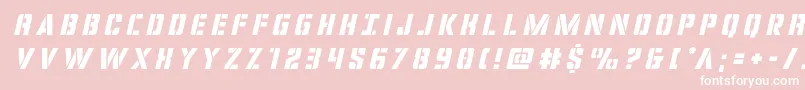 covertopstitleital Font – White Fonts on Pink Background