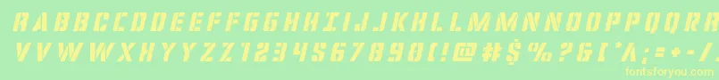 covertopstitleital Font – Yellow Fonts on Green Background
