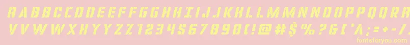 covertopstitleital Font – Yellow Fonts on Pink Background