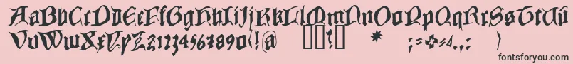 COWBC    Font – Black Fonts on Pink Background