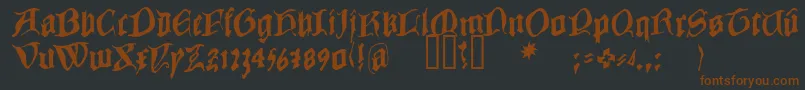 COWBC    Font – Brown Fonts on Black Background
