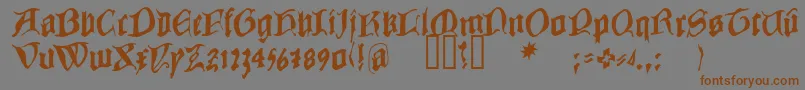 Шрифт COWBC    – коричневые шрифты на сером фоне