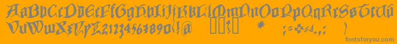 COWBC    Font – Gray Fonts on Orange Background
