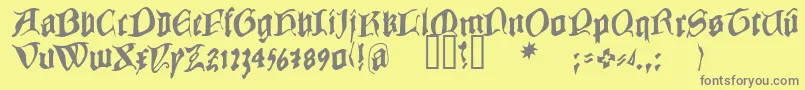 COWBC    Font – Gray Fonts on Yellow Background