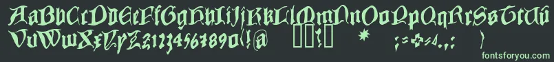 COWBC    Font – Green Fonts on Black Background