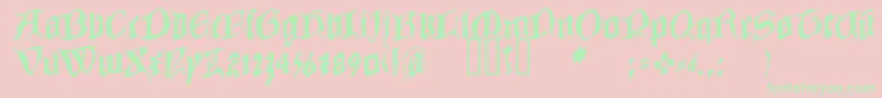 COWBC    Font – Green Fonts on Pink Background