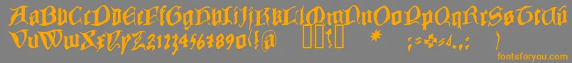COWBC    Font – Orange Fonts on Gray Background