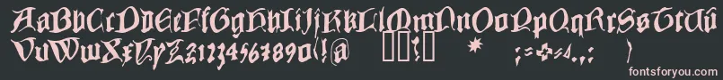 COWBC    Font – Pink Fonts on Black Background