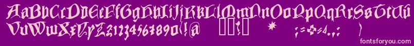 COWBC    Font – Pink Fonts on Purple Background