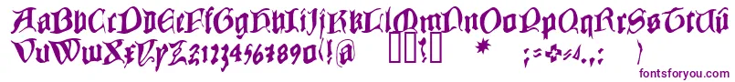 フォントCOWBC    – 紫色のフォント
